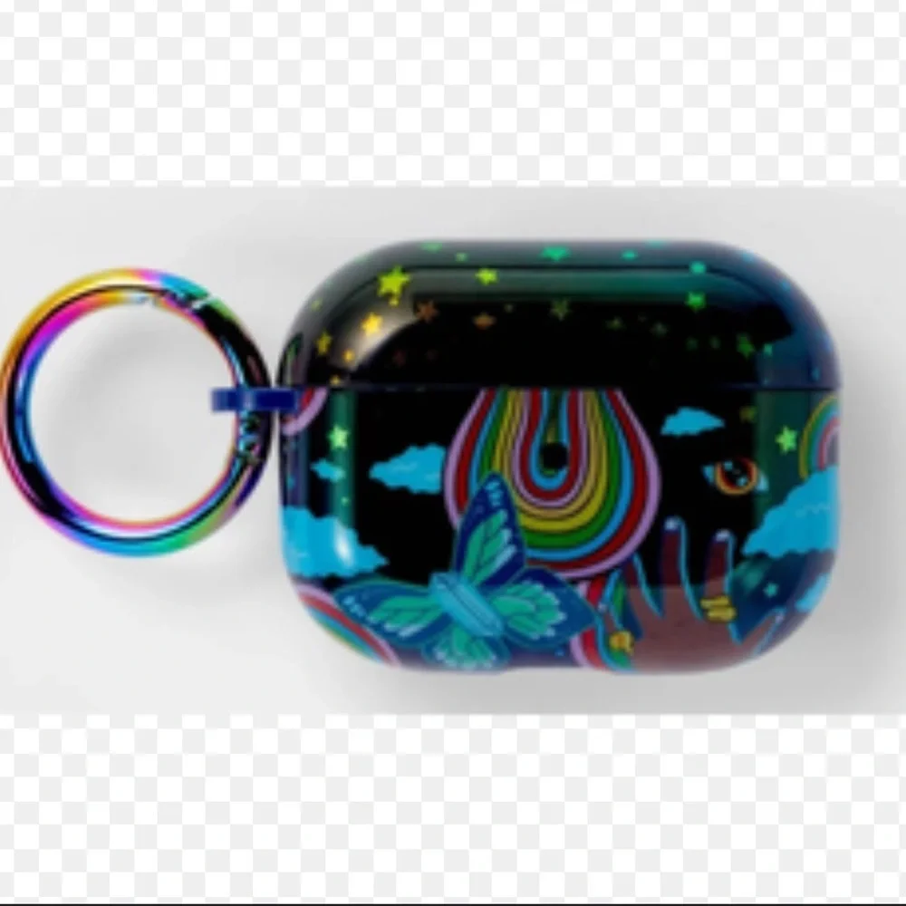 heyday AirPods Pro Case Black and Blue with Multicolor Design Artist series New